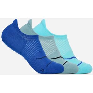 HOKA Invisible Sock 3 Pk in Ultramarine/Sea Water/Cloudless, Size Small