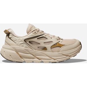 HOKA Clifton L Shoes in Vanilla/Wheat, Size 9 M/10 W