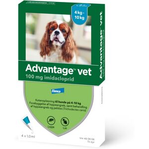 Advantage Vet. til hund 100 mg/ml 4 ml Kutanopløsning