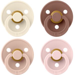 BIBS Pacifier Colour 4-pak Ivory/Blush/Woodchuck/Blossom Size 2 4 stk