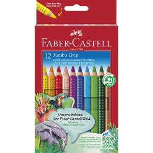 Faber-Castell Grip Farveblyanter Jumbo   12 Farv.