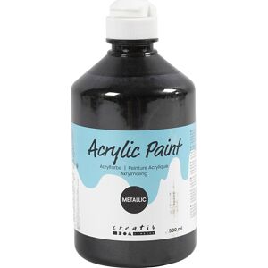 Creativ Company Akrylmaling   500ml   Metallic   Sort