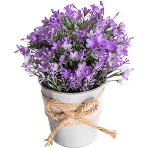 Home-tex Kunstig Campanula Blomst - Højde 21 cm - Flotte lilla blomster - Kunstig potteplante
