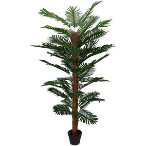 Home-tex Tropisk palme - 180 cm høj - Kunstig palme mosstok i sort potte -