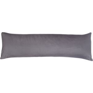 Borg Living Pudebetræk 50x150 cm - 100% Bomuldssatin - Mørkegråt ensfarvet pudebetræk -