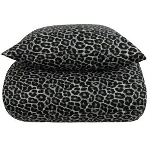 Borg Living Sengetøj dobbeltdyne 200x220 cm - Leopard plettet sengesæt - 100% Bomuld -  dobbelt dynebetræk
