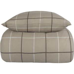 Nordstrand Home Flonel sengetøj - 140x220 cm - Ternet sengetøj - 100% Bomuld - Malte -  sengesæt