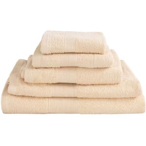 By Borg Håndklædepakke med 6 stk. - 100% Blødt bomuld med høj absorberingsevne - Creme farvet håndklæder fra danske