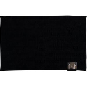 By Borg Bademåtte - 50x80cm - skridsikker bademåtte i Sort - Valmue - Premium