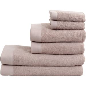 By Borg Rosa Håndklædepakke med 6 stk. - 100% Blødt bomuld med høj absorberingsevne - Rosafarvet håndklæder fra danske