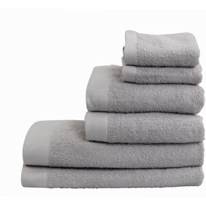 By Borg Lysegrå Håndklædepakke med 6 stk. - 100% Blødt bomuld med høj absorberingsevne - Lysegrå håndklæder fra danske