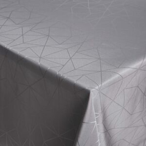 Nordstrand Home Borddug - 140x320 cm - Damask dug - Grå tekstildug - Jacquardvævet dug med geometrisk mønster - Lang dug