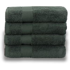 Borg Living Håndklæde egyptisk bomuld - 50x100cm - Mørkegrøn - Luksus håndklæder fra By Borg