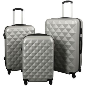 Borg Living Kufferter - Sæt med 3 stk. - Eksklusivt hardcase kuffertsæt tilbud - Diamant grå