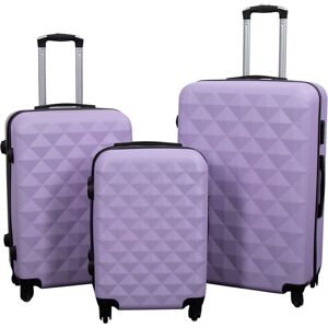 Borg Living Kufferter - Sæt med 3 stk. - Eksklusivt hardcase kuffertsæt tilbud - Diamant lilla