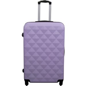 Borg Living Stor kuffert - Diamant lilla - Hardcase kuffert - Billig smart rejsekuffert