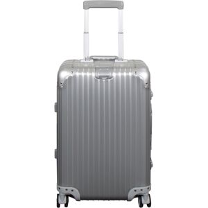 Borg Living Håndbagage kuffert - Aluminiums kuffert - Sølv farvet - Luksuriøs trolley med TSA lås - 36 liter