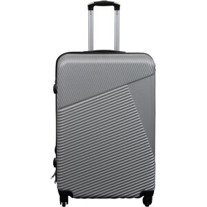 Borg Living Stor kuffert - Silver lines - Hardcase kuffert - Smart rejsekuffert