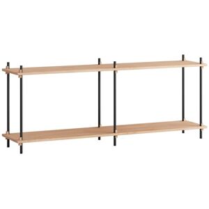 Moebe Shelving System S.65.2.B 65x162 cm - Oak/Black