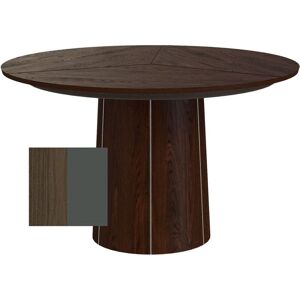 Skovby SM33 Spisebord inkl. 3 stk. Tillægsplader Ø: 123-149 cm - Lakeret Valnød/Grøn Laminat
