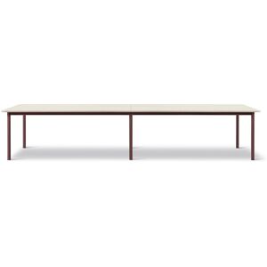 Fredericia 665E Plan Table Modular 100x380 cm - Really Cotton Dream/Bordeaux