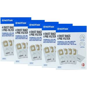 5 PAKKER NILFISK POWER/SELECT , Power P10, P12, P20, Original støvsugerposer - TILBUD