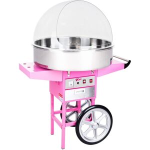 Royal Catering Candyfloss-maskine med vogn - 72 cm - beskyttelseskuppel RCZC-1200XL