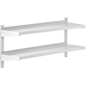 Royal Catering Stålhylde - dobbelt - 40 x 120 cm RCWR-1200.4