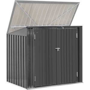 Uniprodo Skraldespandsskjuler 2 spande - 2 x 240 l - aflåselig UNI_SHED_02