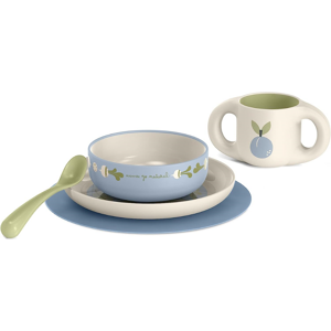Suavinéx Go Natural Learning Feeding Set with 5 Pieces 1 un. Blue