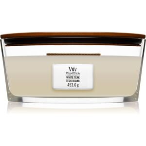 Woodwick White Teak duftlys trævæge (hjertevæge) 453.6 g
