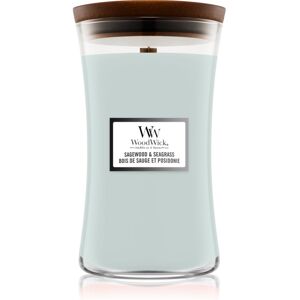 Woodwick Sagewood & Seagrass duftlys Trævæge 609 g