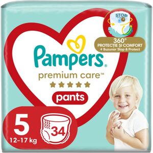 Pampers Premium Care Pants Size 5 buksebleer til engangsbrug 11-17 kg 34 stk.