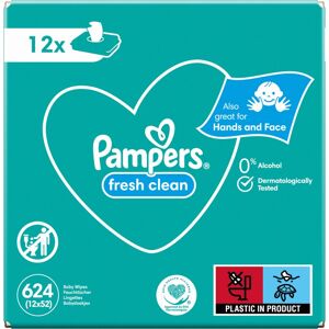 Pampers Fresh Clean Vådservietter til børn til sensitiv hud 12x52 stk.