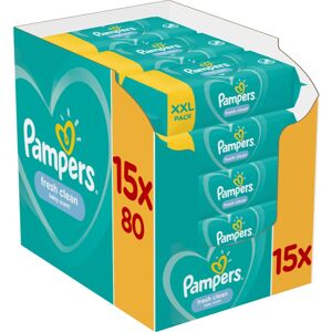 Pampers Fresh Clean Vådservietter til børn til sensitiv hud 15x80 stk.
