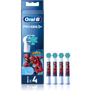 Oral-B PRO Kids 3+ Erstatningshoveder til tandbørste til børn Spiderman 4 stk.