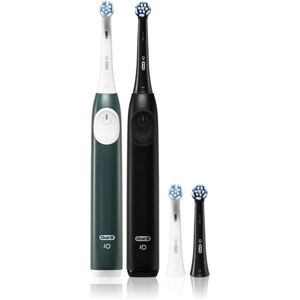 Oral-B iO2 Elektrisk tandbørste DUOPAKKE Matt Black & Forest Green 1 stk.