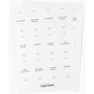 SimplyOrganized Eddikelabels, 24 stk. (2 varianter) - Hvid - 3,8cm x 0,1cm x 7,6cm - Rosalia