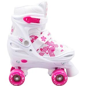 Roces Quaddy 3.0 Justerbar Side By Side Rulleskøjter Pige (Hvid)