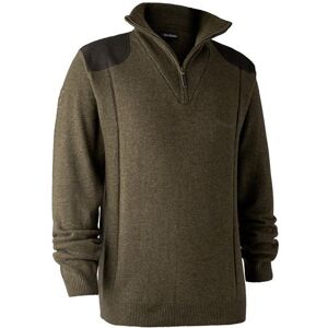 Deerhunter Mens Sheffield Knit with zip neck, Cypress 47 / 48