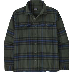 Patagonia Mens Fjord Flannel Shirt, Catch / Old Growth Green M