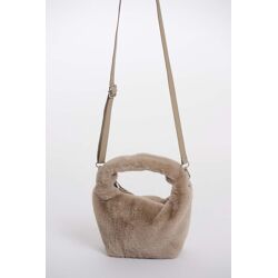 Rino & Pelle Crossbody Tas Cheryl Faux Fur Off White dames Off White unisex