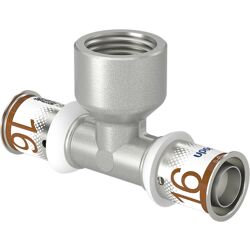 Uponor S-Press Plus pers T-stuk schroefbus 16x1/2x16mm