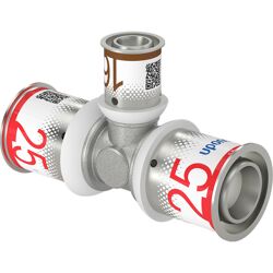 Uponor S-Press Plus pers T-stuk verloop 25x16x25mm