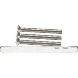 AXA krukstift RVS + bouten M6x50mm (Set)
