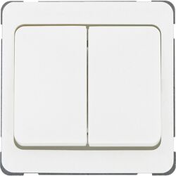 Peha standaard schakelwip dubbel Glanzend wit