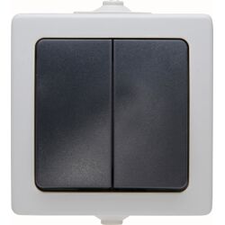 Kopp Nautic wipschakelaar serie opbouw spatwaterdicht Mat antraciet/wit IP44