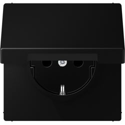 Jung LS990 wandcontactdoos RA m/deksel inbouw Mat zwart