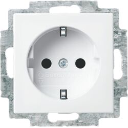 Busch-Jaeger Balance wandcontactdoos RA inbouw Glanzend wit