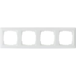 Gira System 55 afdekraam 4-voudig Glanzend wit